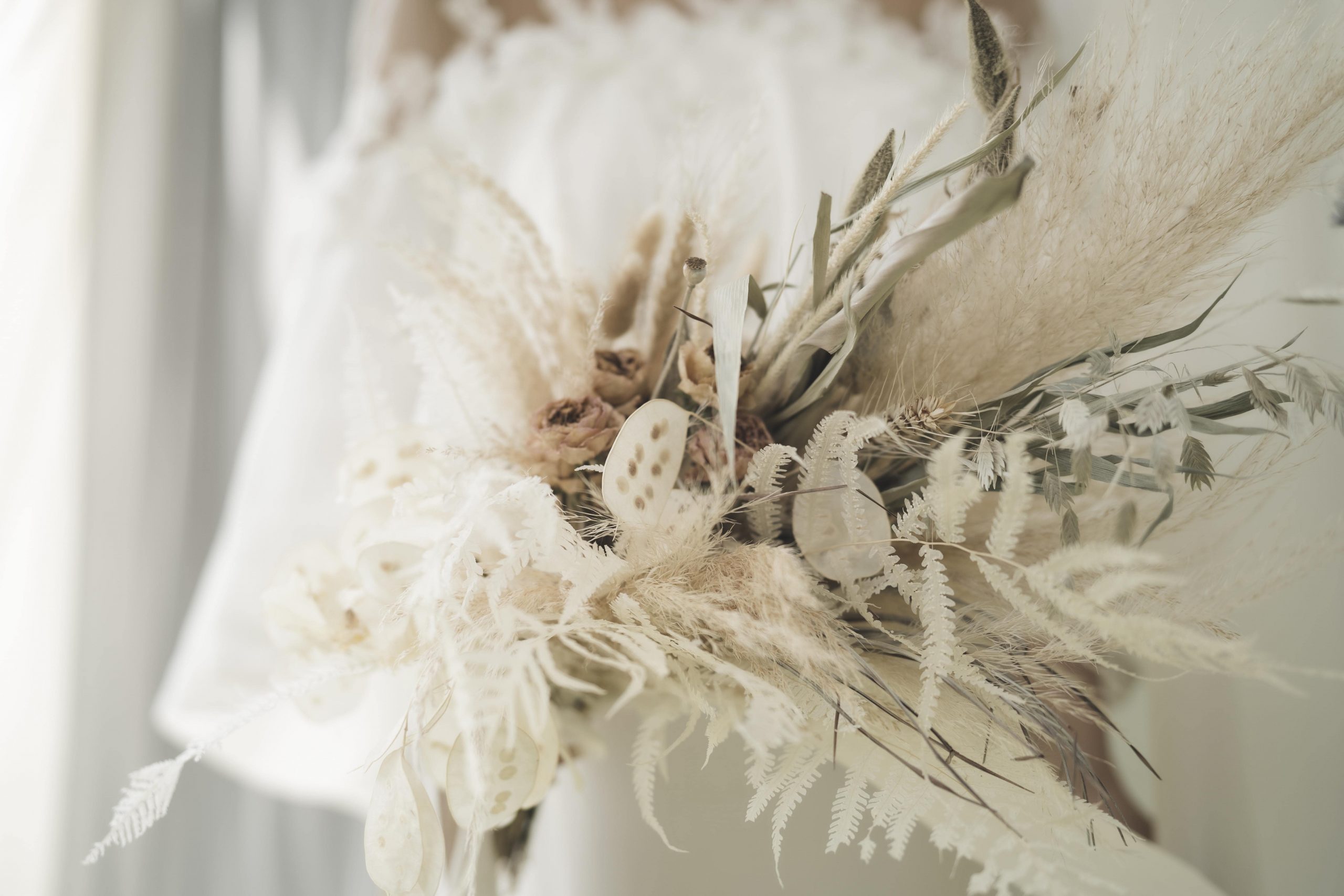 パンパスグラスを使ったドライフラワーブーケ