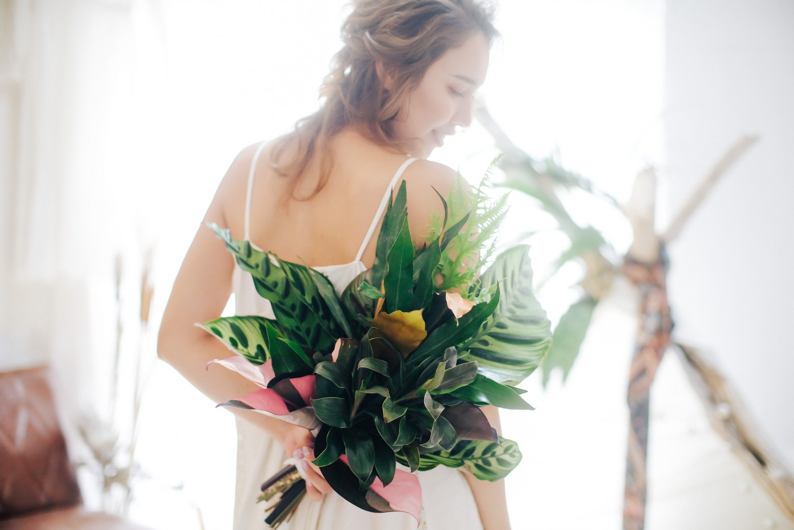 南国風な植物を使ったブーケ