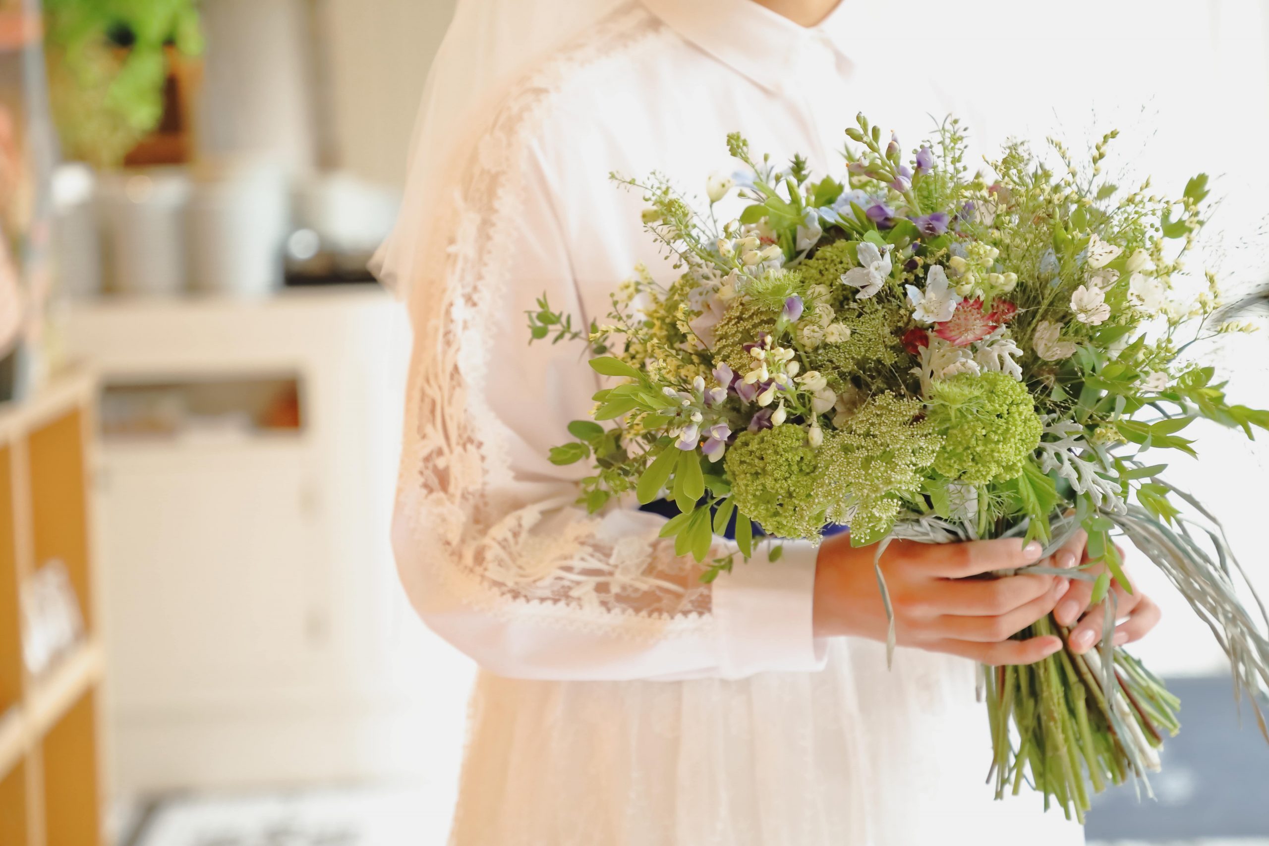 生花のウェディングブーケ