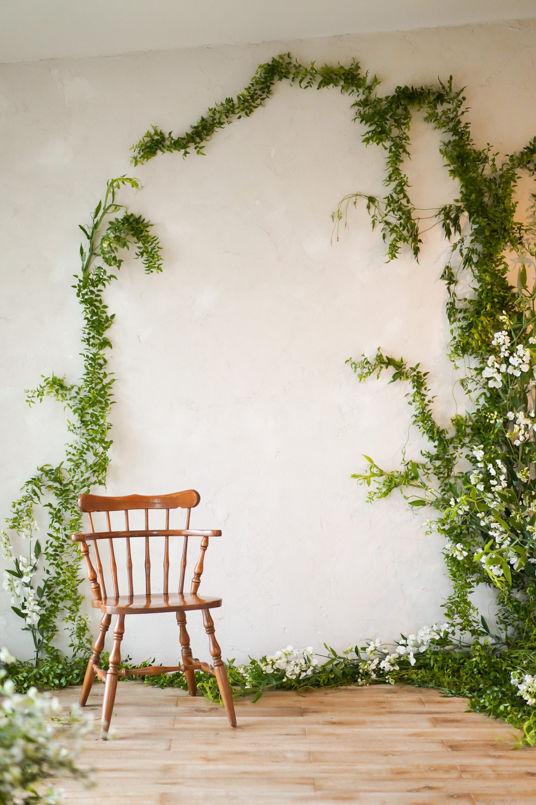 フォトブースでのグリーンデコレーション