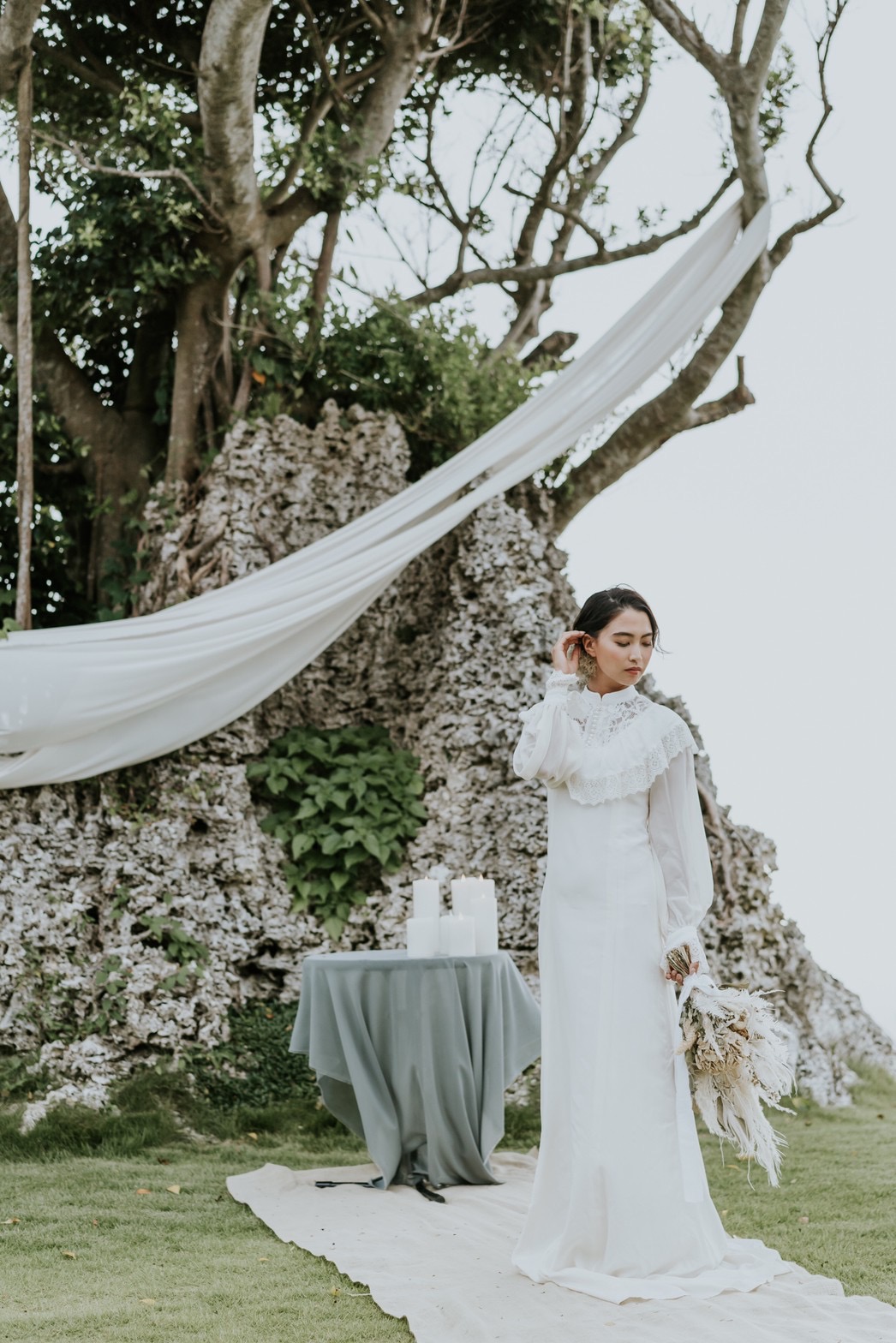 沖縄古宇利島ハナリコウリヴィラでのガーデンウェディング