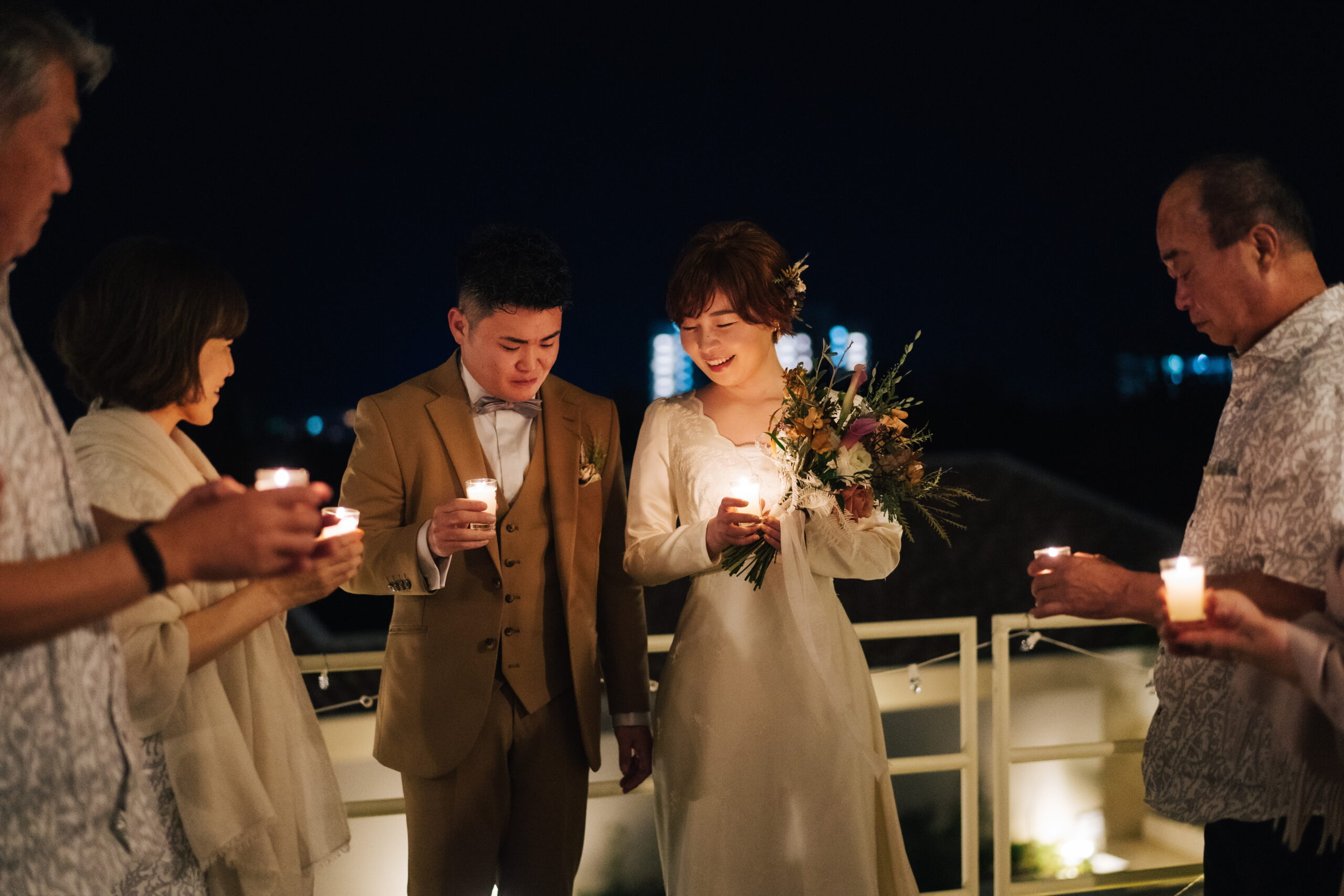 沖縄少人数婚でのキャンドル演出