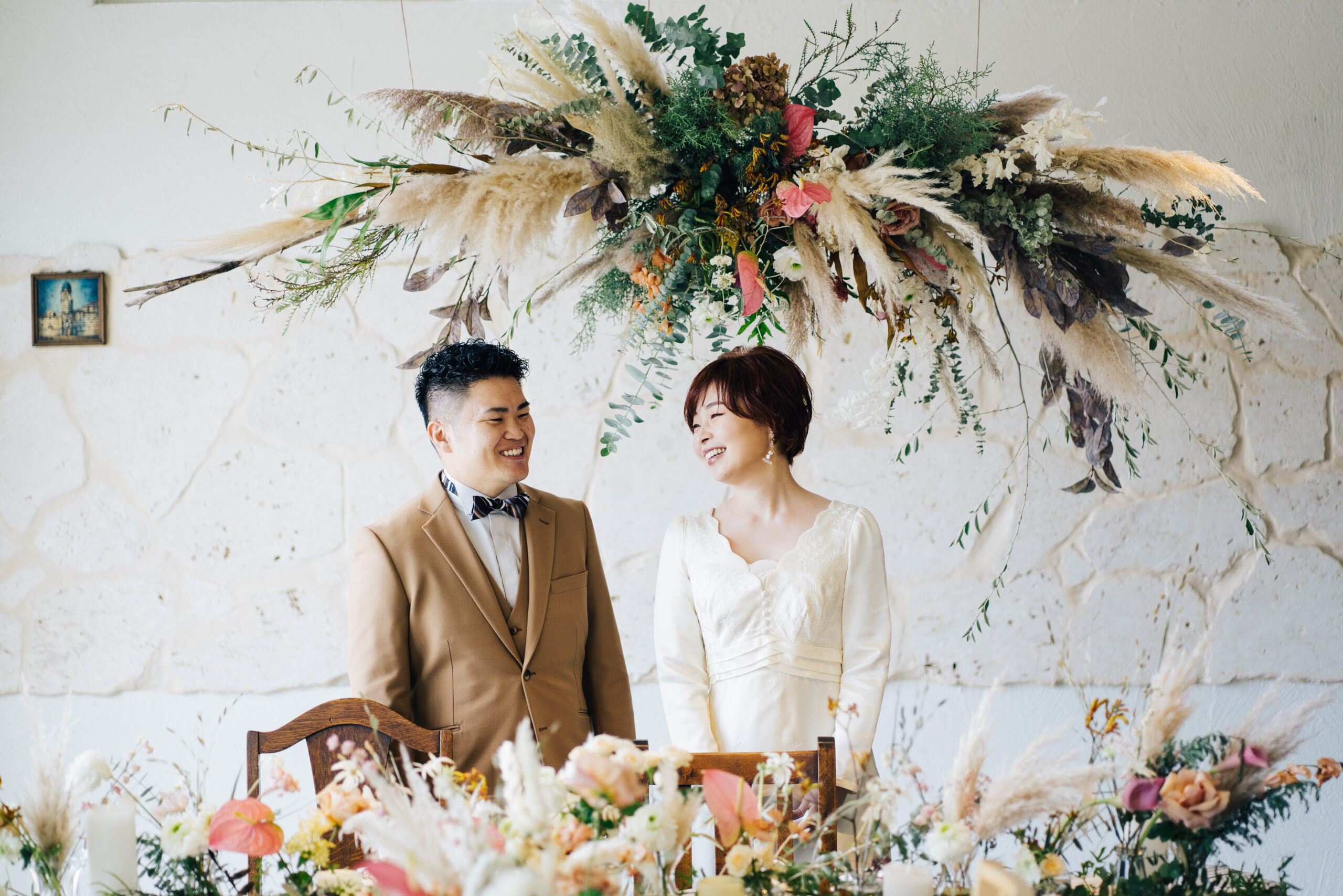 沖縄皿の上の自然での結婚式