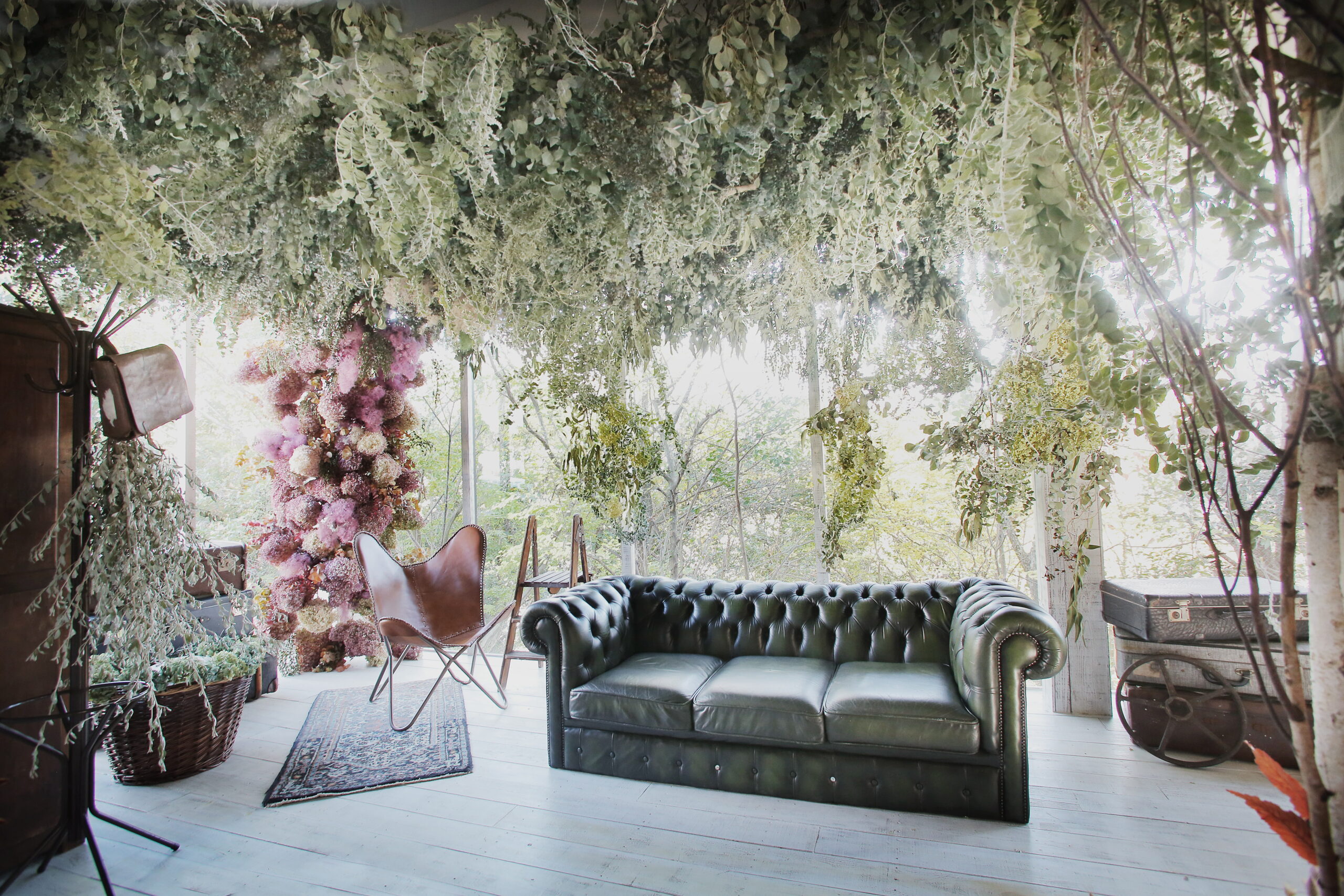 広島のフォトスタジオAtleiのドライフラワー装飾。