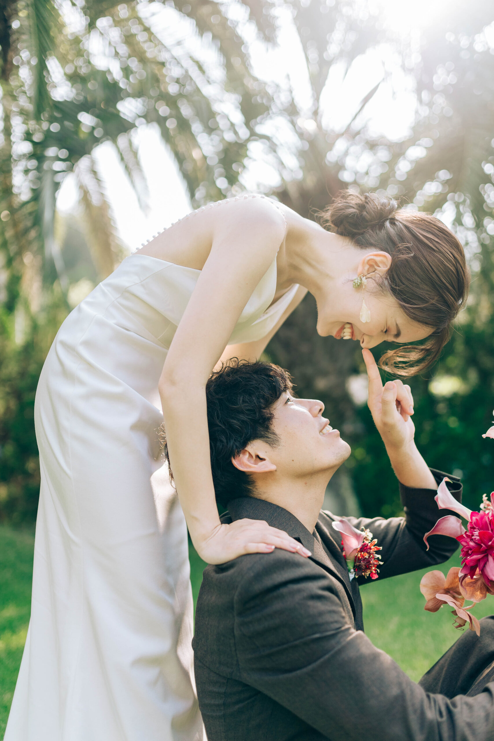 尾道での前撮りにてとっても素敵なおふたり。