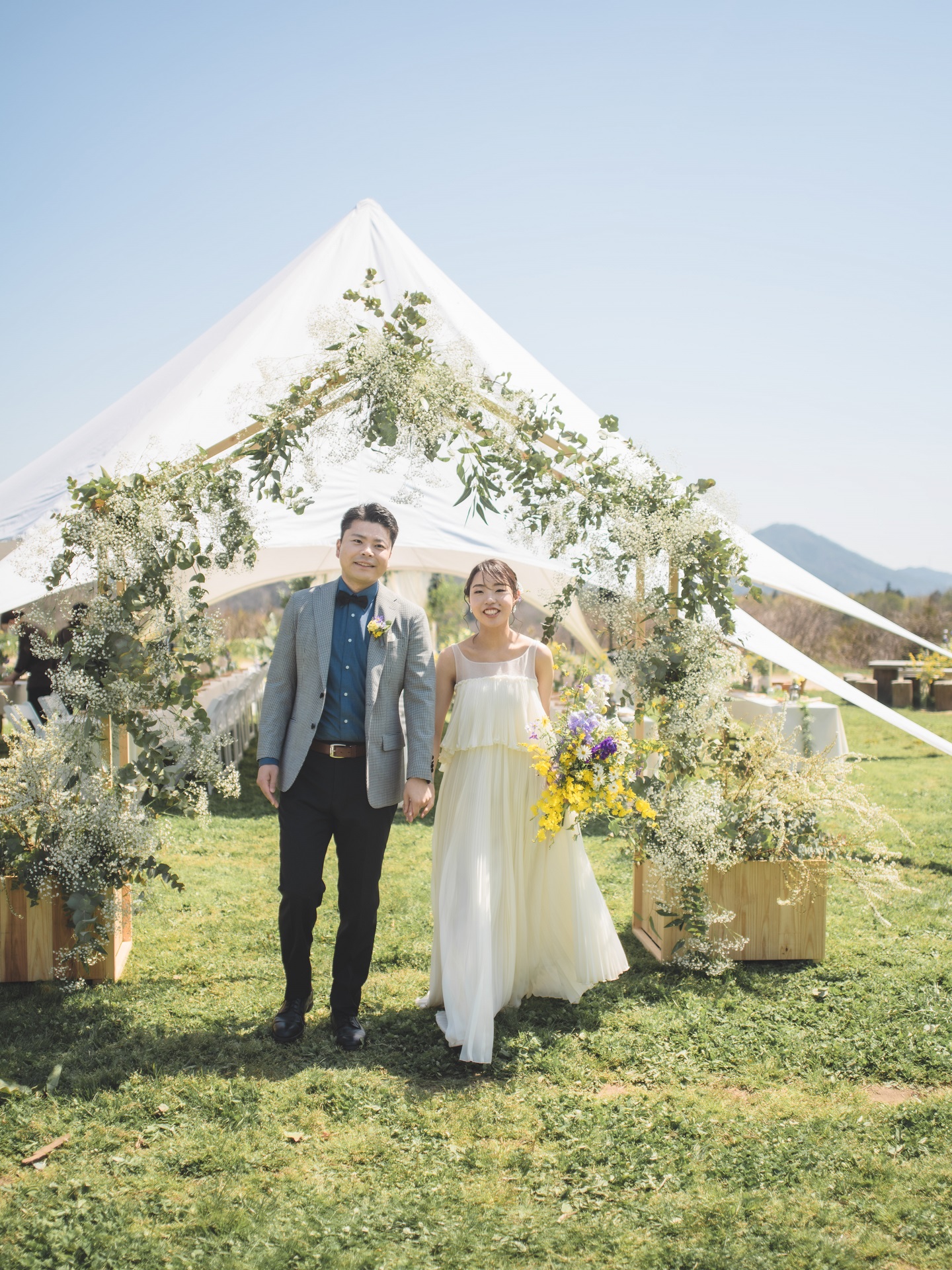 広島の砂谷牧場にてP-style weddingがプロデュースしたアウトドアウェディング。