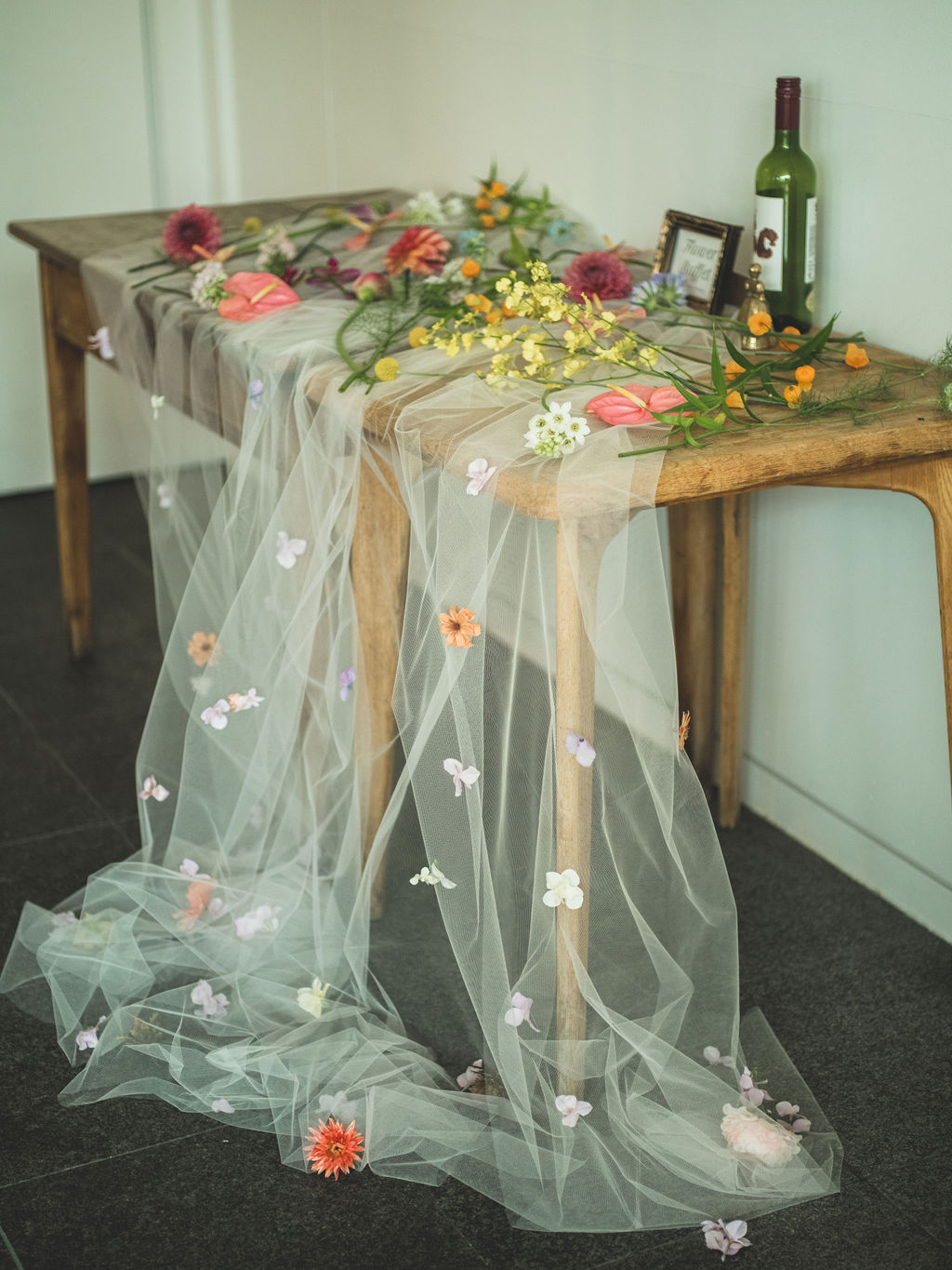 広島Hotel FLEXでのオリジナルウェディングのウェルカムスペース。