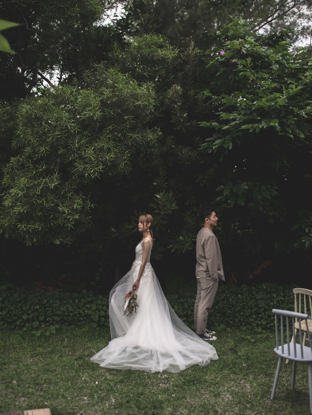 沖縄のガーデンでのロケーションフォト。