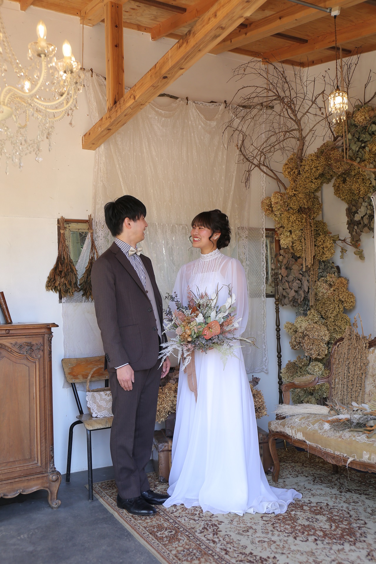 アンティークショップリカムアクロスでのフォトウェディング。