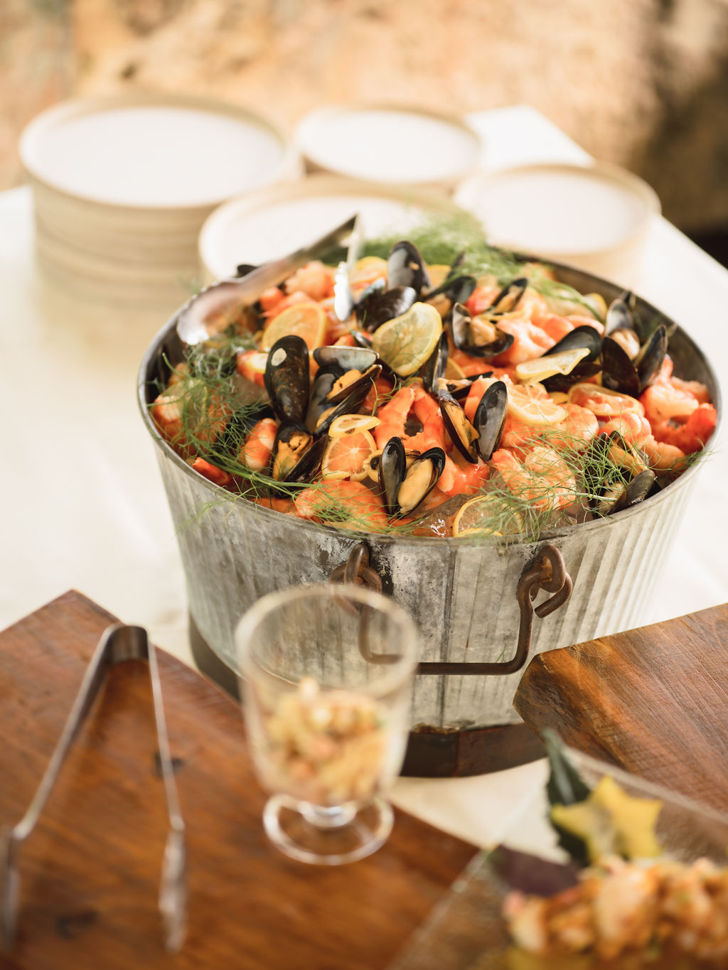 沖縄オリジナルウェディングでのケータリング料理。