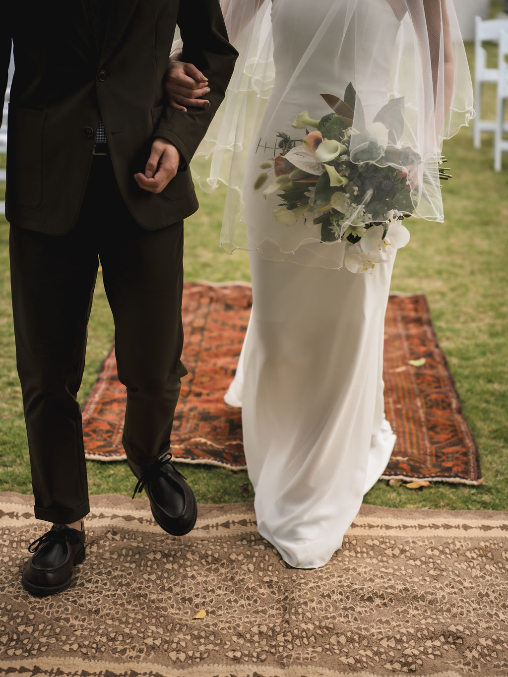 沖縄ガーデンウェディングでの入場シーン。